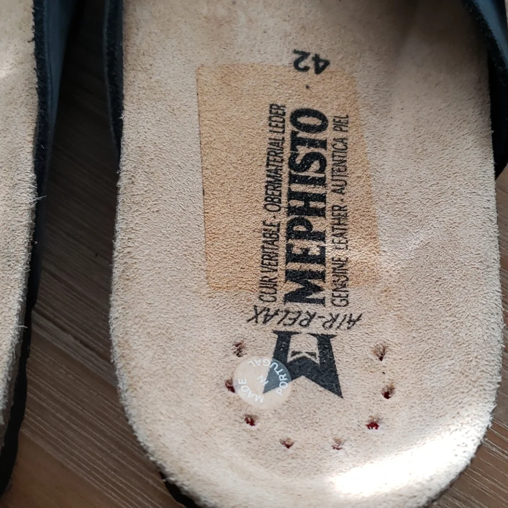 Mephisto Natalia Nubuck Leather Sandal Navy